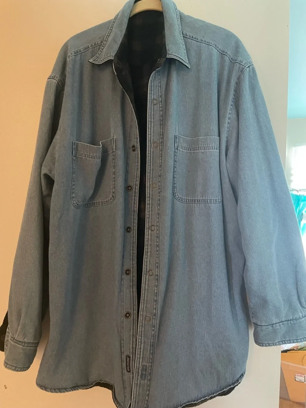 Wolverine men’s Denim flannel reversible Jacket - 2 or 3XL
